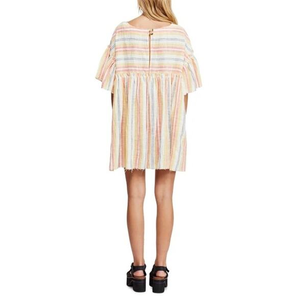 Free People Summer Nights Striped Dress in Yellow Small 100% Cotton - Picture 5 of 8